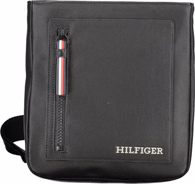 Tommy Hilfiger Black Polyurethane Men Shoulder Bag