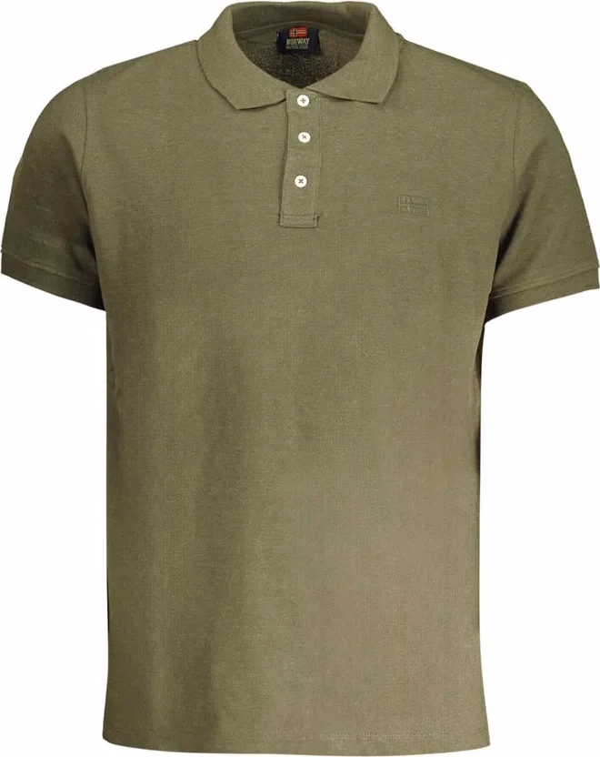 Norway 1963 Verde Cotton Mens Polo Shirt