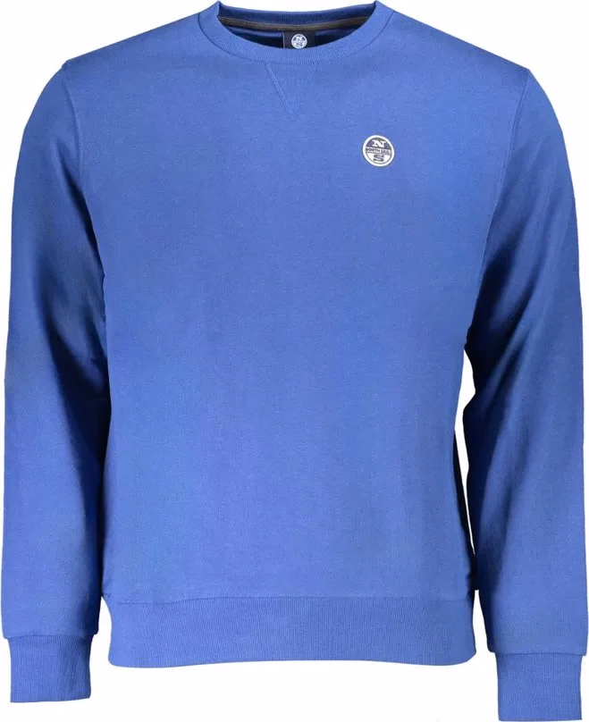 North Sails Blue Cotton Men Sweatshirt