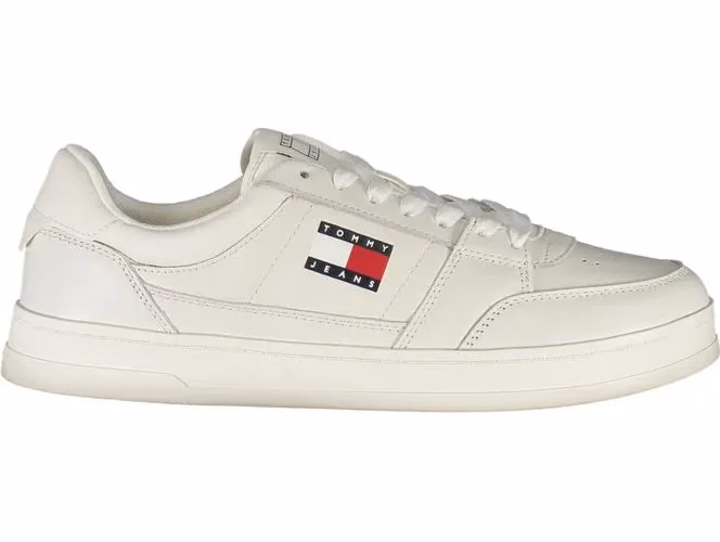 Tommy Hilfiger White Leather Men Sneaker