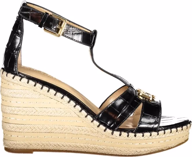 Ralph Lauren Black Leather Women Sandal