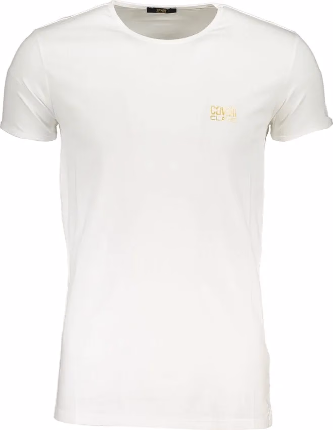 Cavalli Class White Cotton T-Shirt