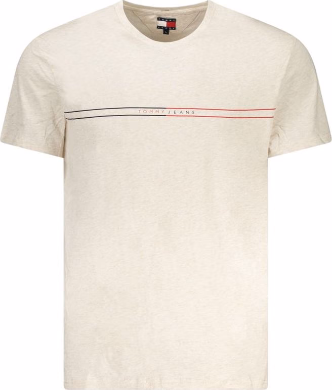 Tommy Hilfiger Beige Cotton Men's T-Shirt