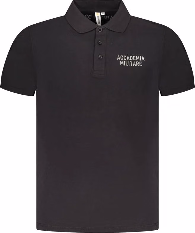 Accademia Militare Black Cotton Men Polo