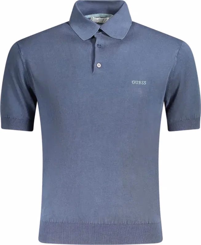 Guess Jeans Blu Cotton Men's Polo Shirt
