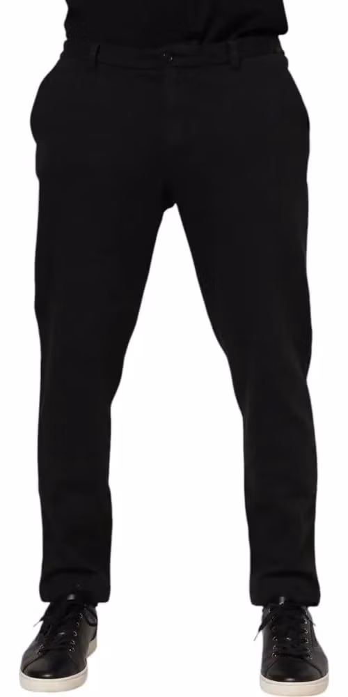 Dolce & Gabbana Dark Gray Viscose Dress Men Pants