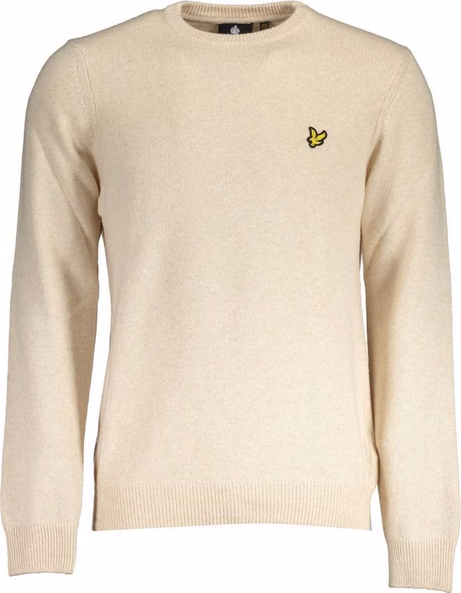 Lyle & Scott Beige Wool Men Sweater
