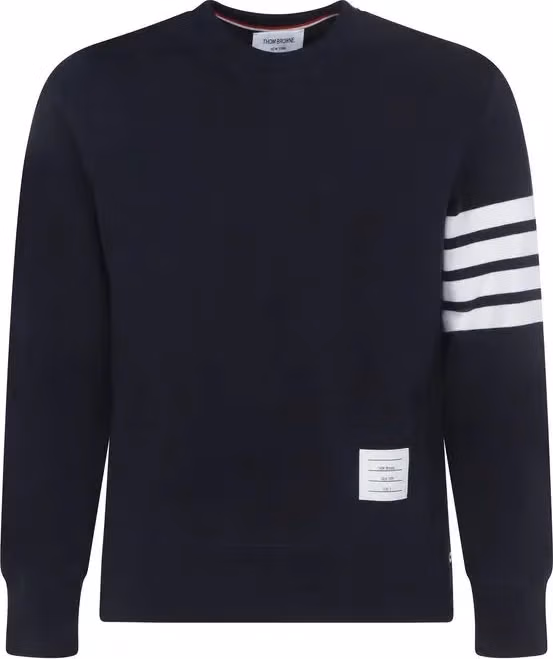 Thom Browne Blue Cotton Sweatshirt
