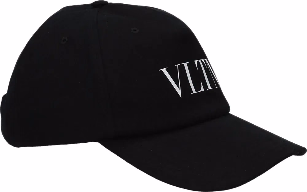 Valentino Garavani Black Cotton Cap (Baseball Hat)