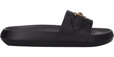 Black Leather Slippers