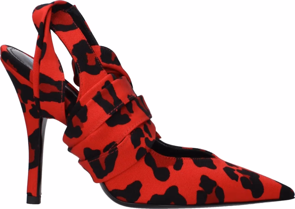 The Attico Red Fabric High Heel Pumps