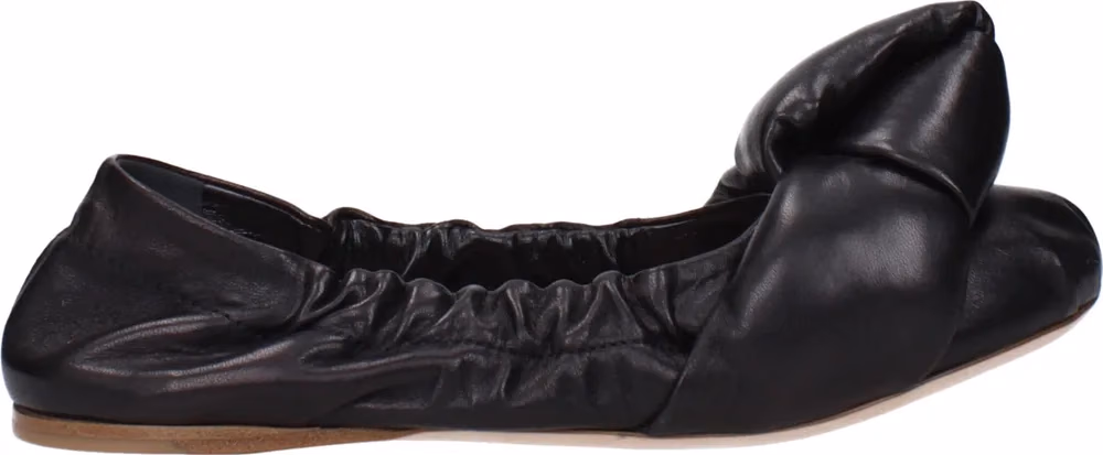 Miu Miu Black Leather Ballet Flats
