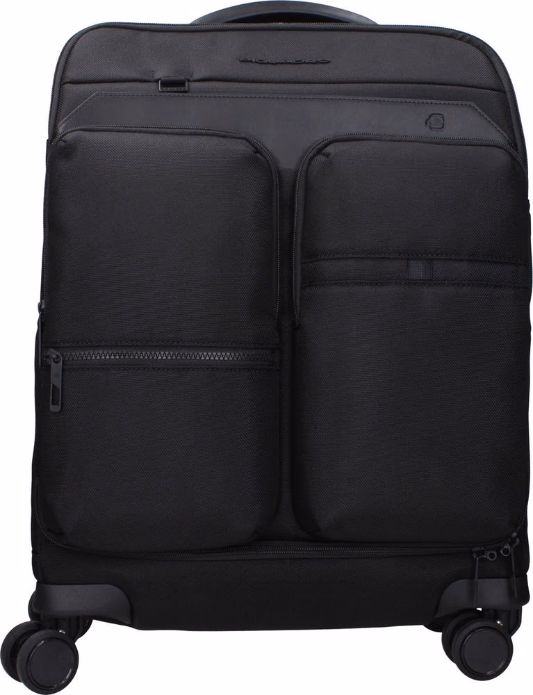Piquadro Black Fabric Luggage And Travel