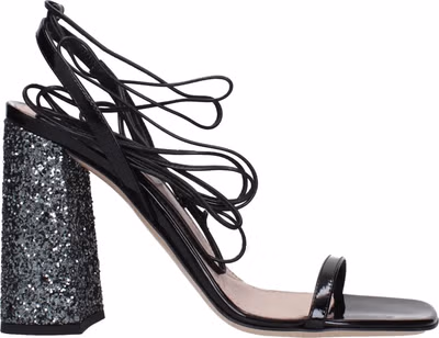 Black Leather Platform Sandals