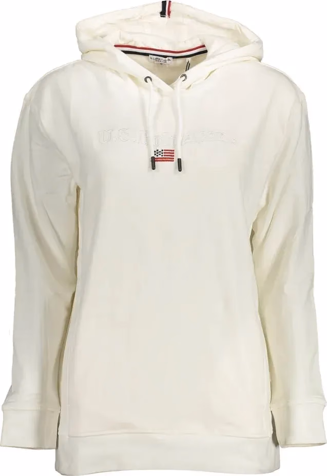 U.S. POLO ASSN. White Cotton Women's Sweatshirt