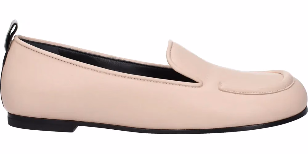 Premiata Pink Leather Slip-On Loafers