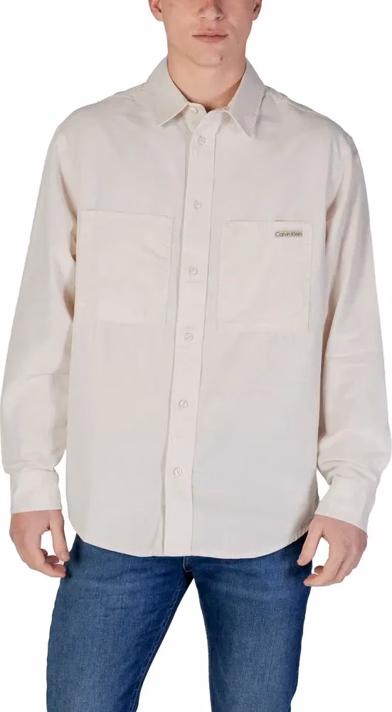 Calvin Klein Jeans Beige Recycled Cotton Shirt