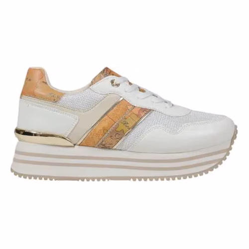 Alviero Martini Prima Classe White Polyethylene Platform Sneakers