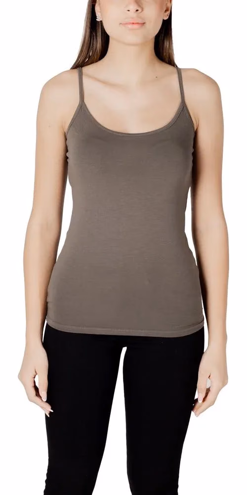Morgan De Toi Green Cotton Tank Tops