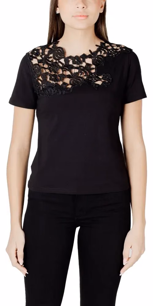Morgan De Toi Black Cotton T-Shirt