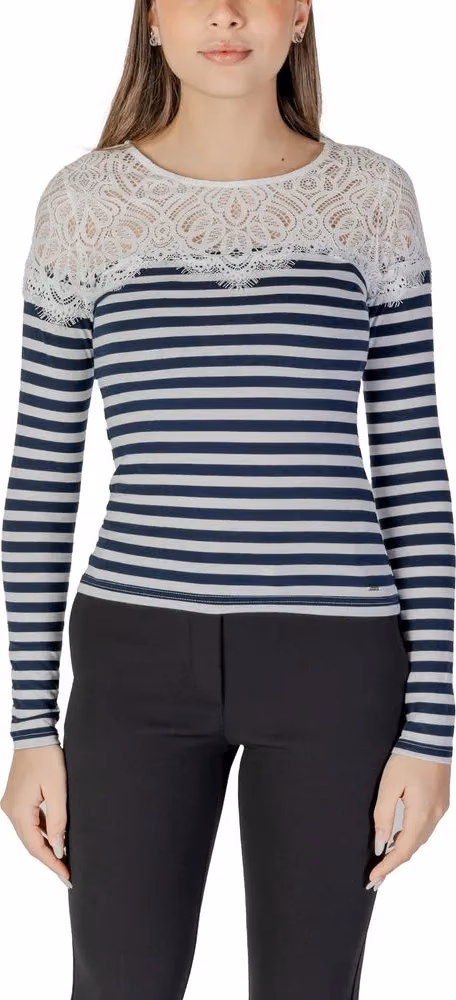 Morgan De Toi White Recycled Polyester Long Sleeve T-Shirt