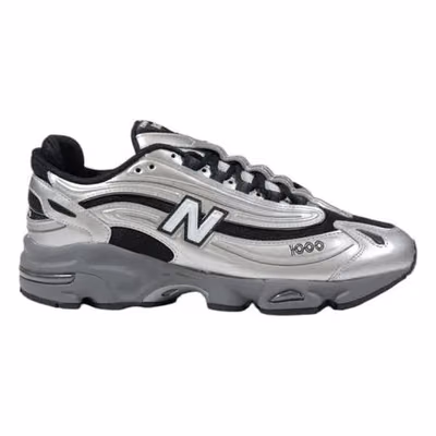 Silver Synthetic Athletic Sneakers