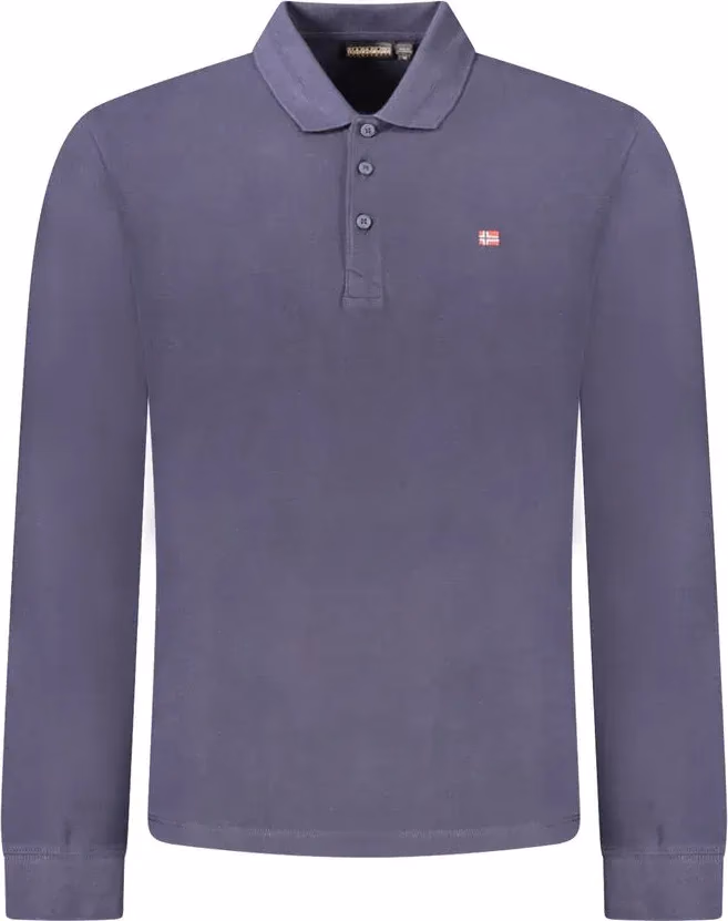 Napapijri Blue Cotton Men Polo Shirt