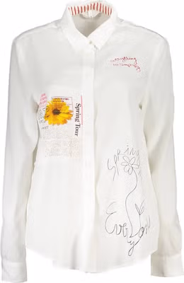 Bianco Viscosa Women Shirt