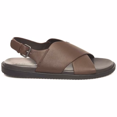 Cerruti 1881 Brown Cowhide Men Sandal
