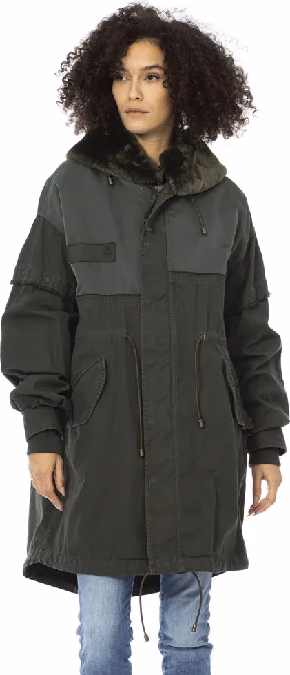 Mr&Mrs Italy Green Cotton Women Parka