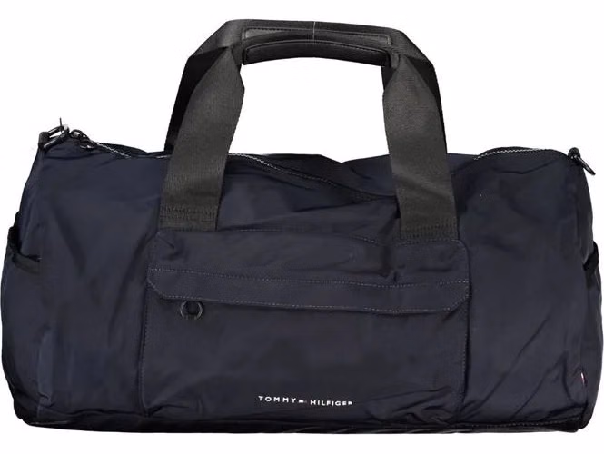 Tommy Hilfiger Blue Polyester Men's Bag with Adjustable Shoulder Strap