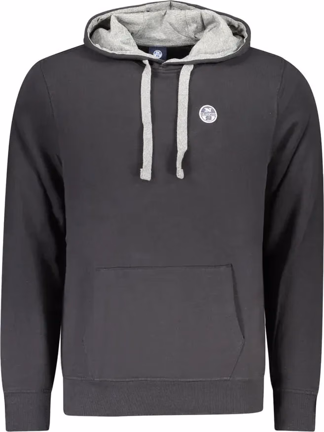 North Sails Black Cotton Men Sweatshirt