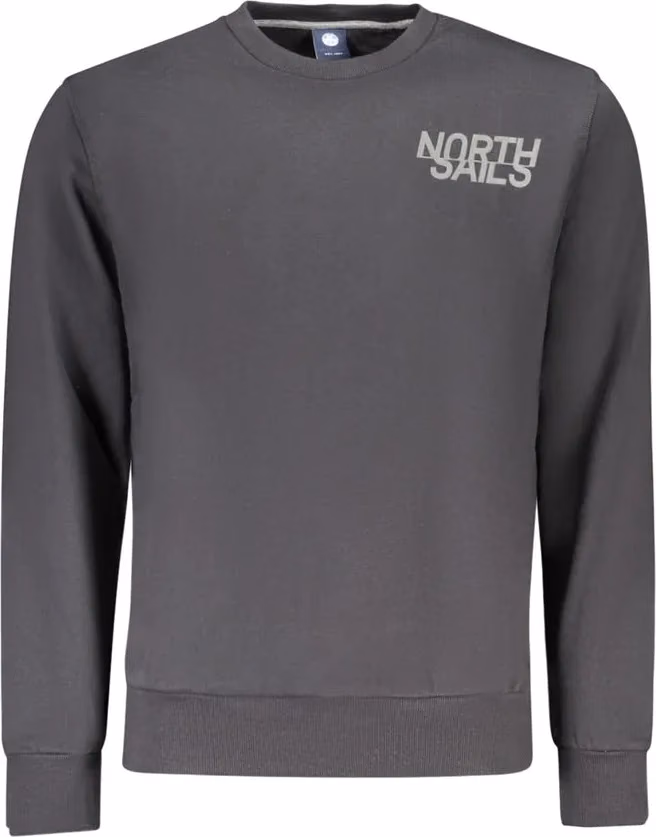 North Sails Black Cotton Men's Sweatshirt