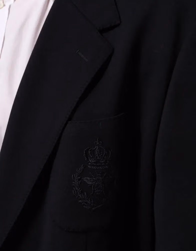Dolce & Gabbana Dark Blue Viscose 2 Buttons Suit Jacket Blazer