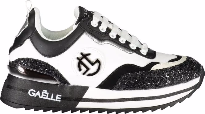 Gaelle Paris Black Polyurethane Women Sneaker