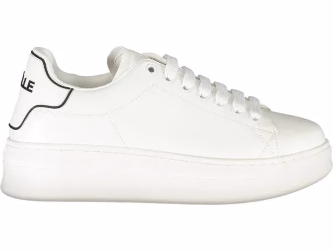 Gaelle Paris White Polyurethane Women Sneaker