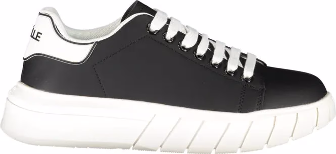Gaelle Paris Black Polyurethane Men Sneaker