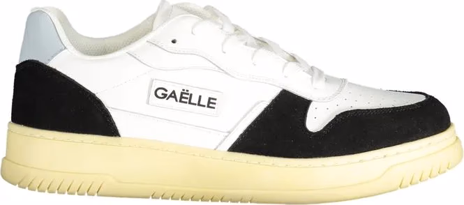 Gaelle Paris White Polyurethane Men Sneaker