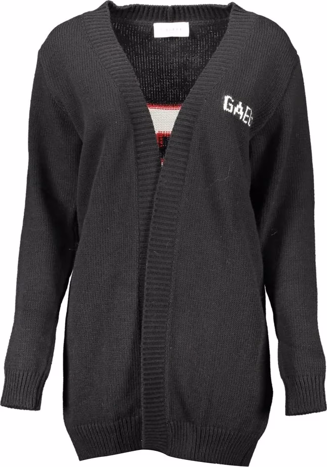 Gaelle Paris Black Acrylic Women Cardigan
