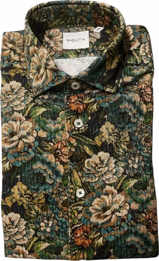 Bagutta Multicolor Cotton Men Shirt