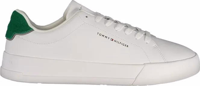 Tommy Hilfiger White Polyurethane Men Sneaker