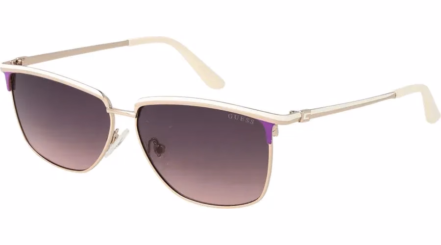 Guess White Metal Sunglasses