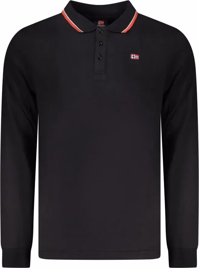 Norway 1963 Black Cotton Men Polo Shirt