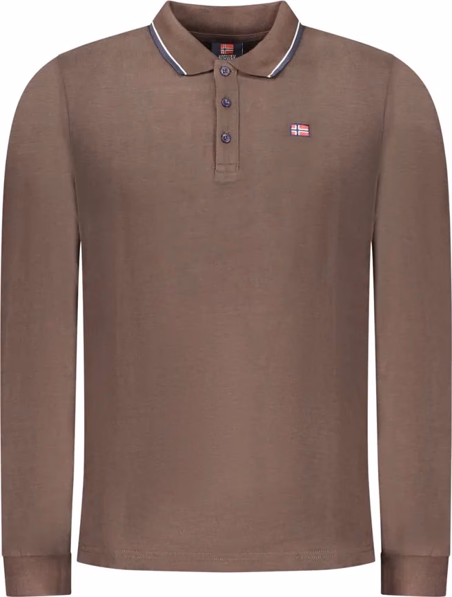 Norway 1963 Marrone Cotton Men Polo-Shirt