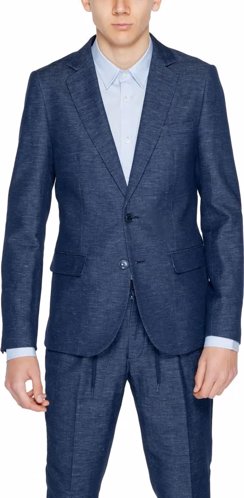 Antony Morato Blue Cotton Blazer